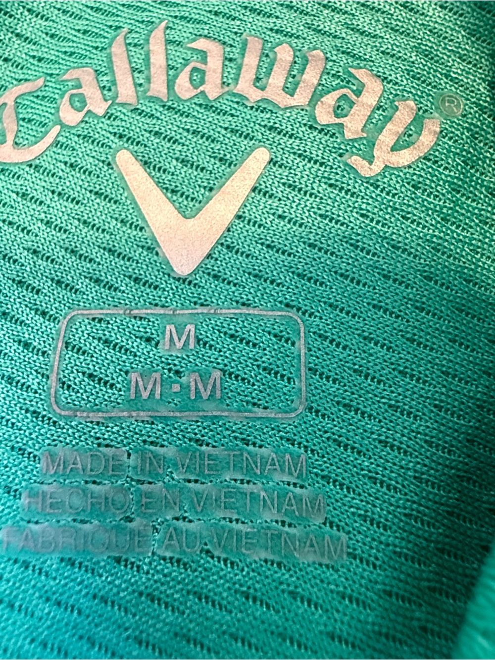 Callaway Teal Performance Mesh Polo Top - Picture 2 of 12